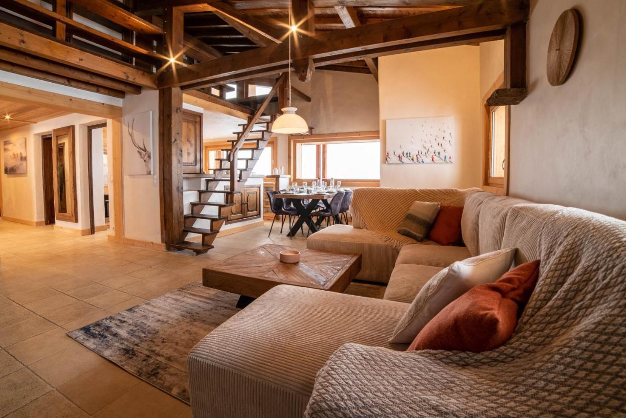 מגב Chalet Vue Mont-Blanc, +4 Chambres, Cheminee מראה חיצוני תמונה