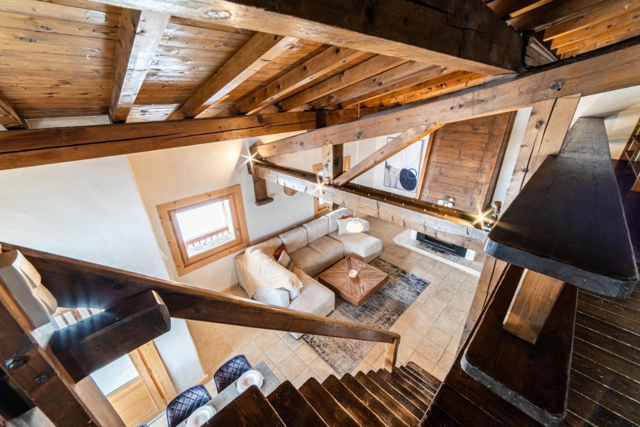 מגב Chalet Vue Mont-Blanc, +4 Chambres, Cheminee מראה חיצוני תמונה